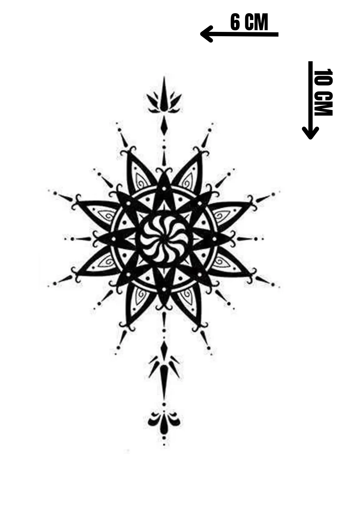 Geçici Çiçek Figürlü Mini Dövme Tattoo