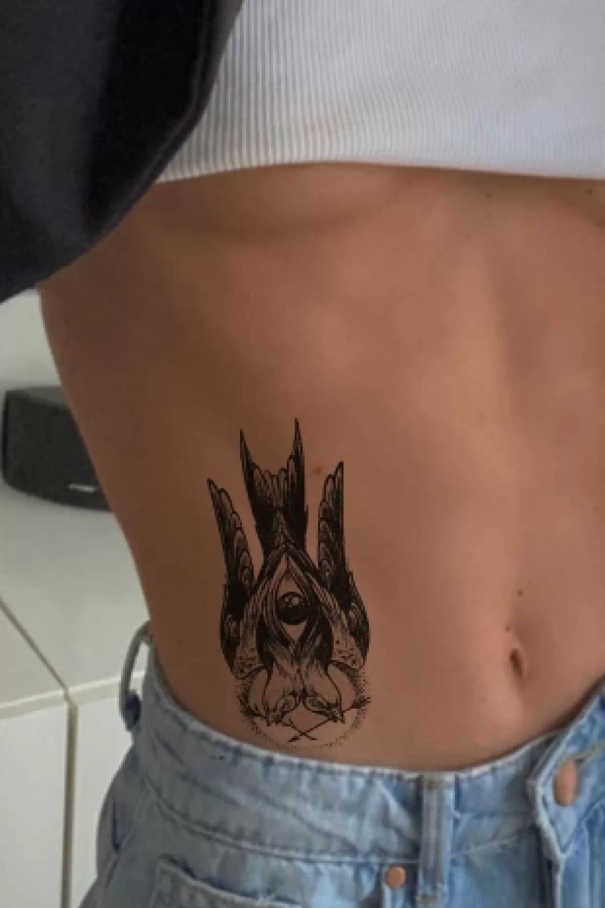 Geçici Göz Ve Kuş Dövme Tattoo