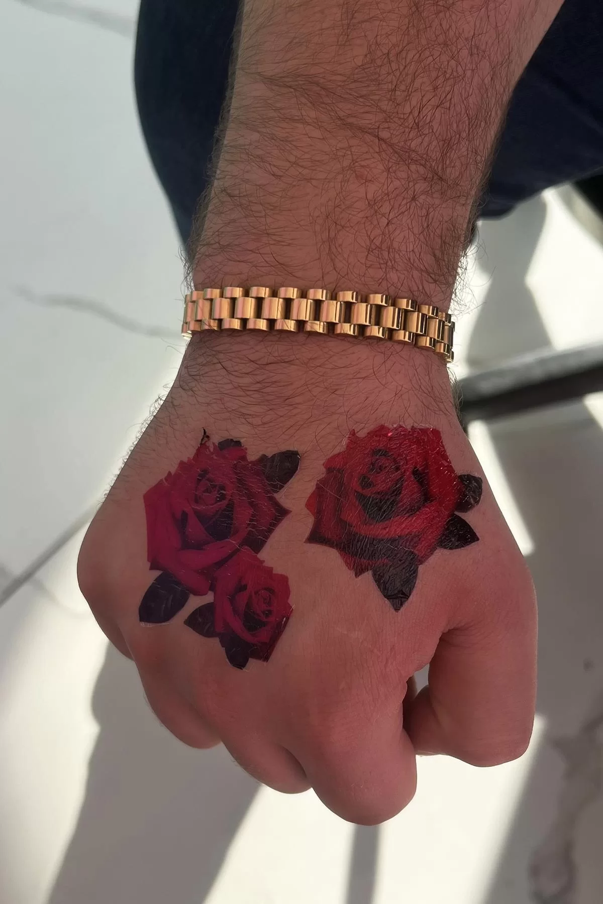 Geçici Gül Figürlü Dövme Tatto