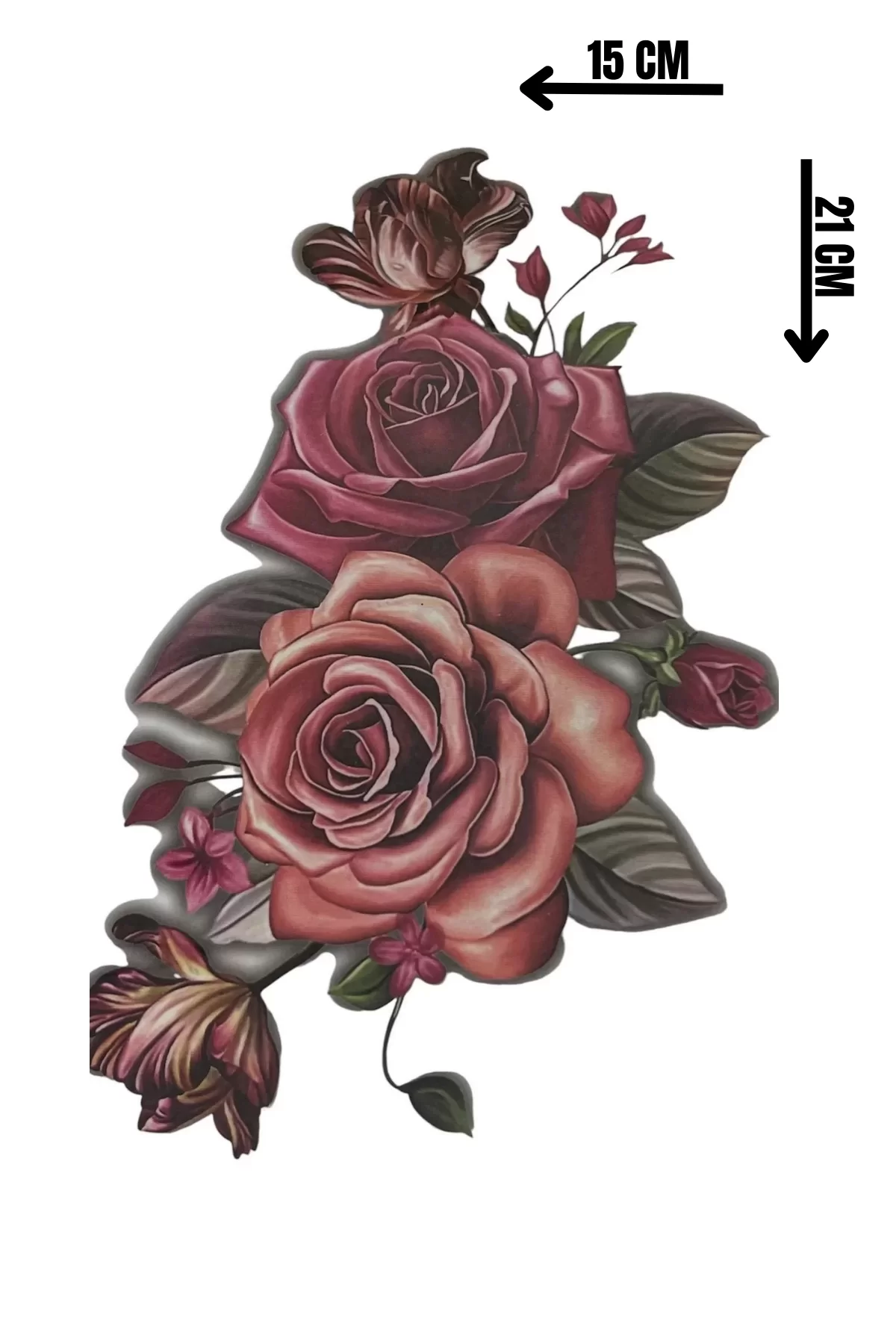 Geçici Gül Figürlü Dövme Tattoo