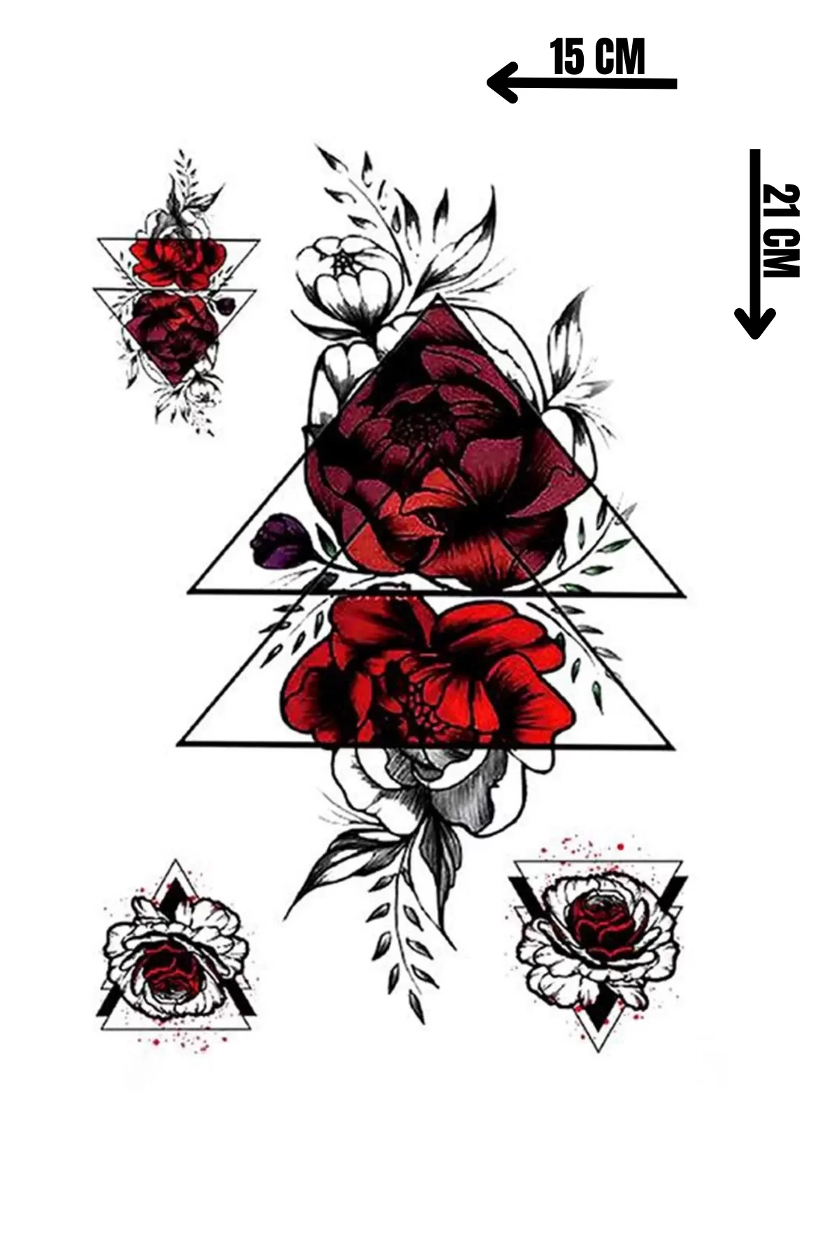 Geçici Gül Figürlü Dövme Tattoo