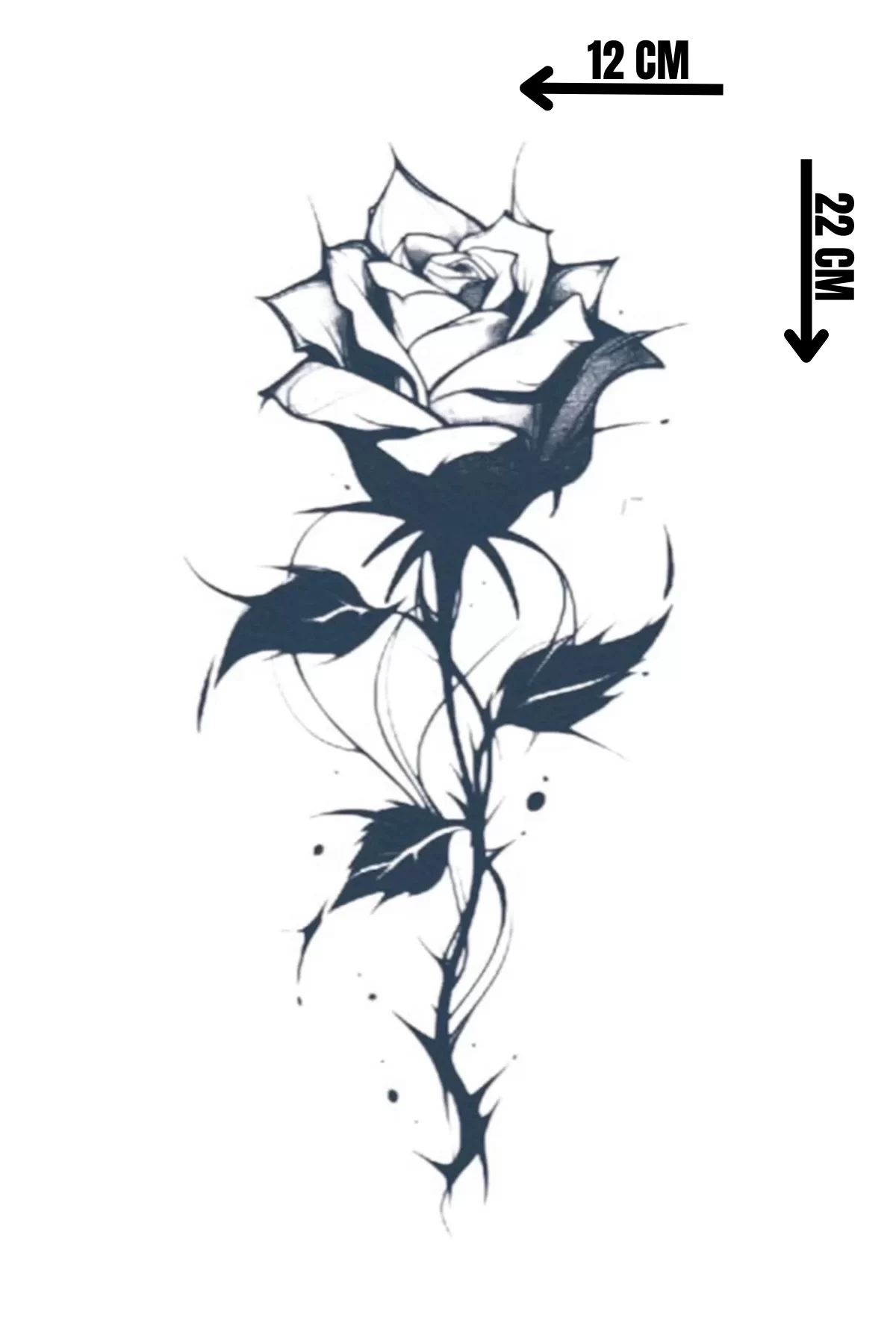 Geçici Gül Figürlü Dövme Tattoo