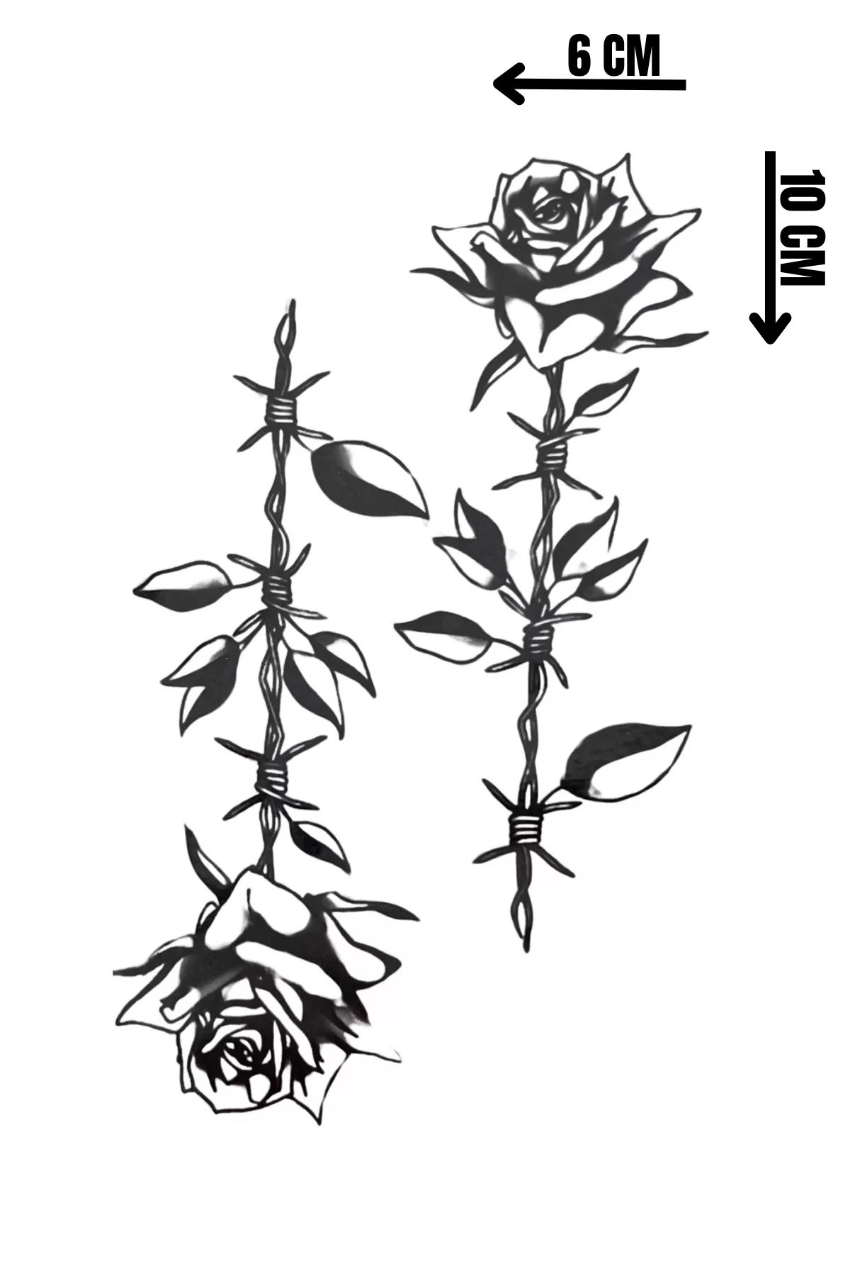 Geçici Gül Figürlü Mini Dövme Tattoo