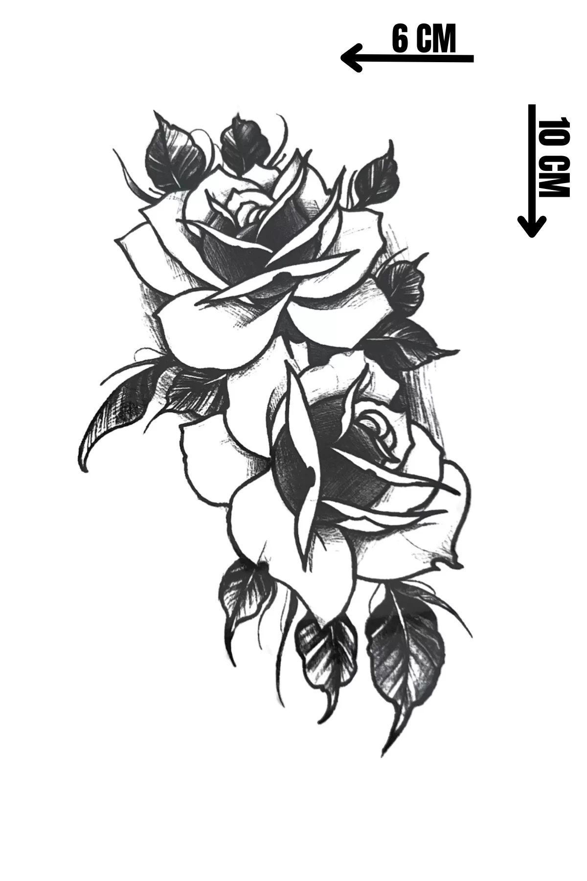 Geçici Gül Figürlü Mini Dövme Tattoo