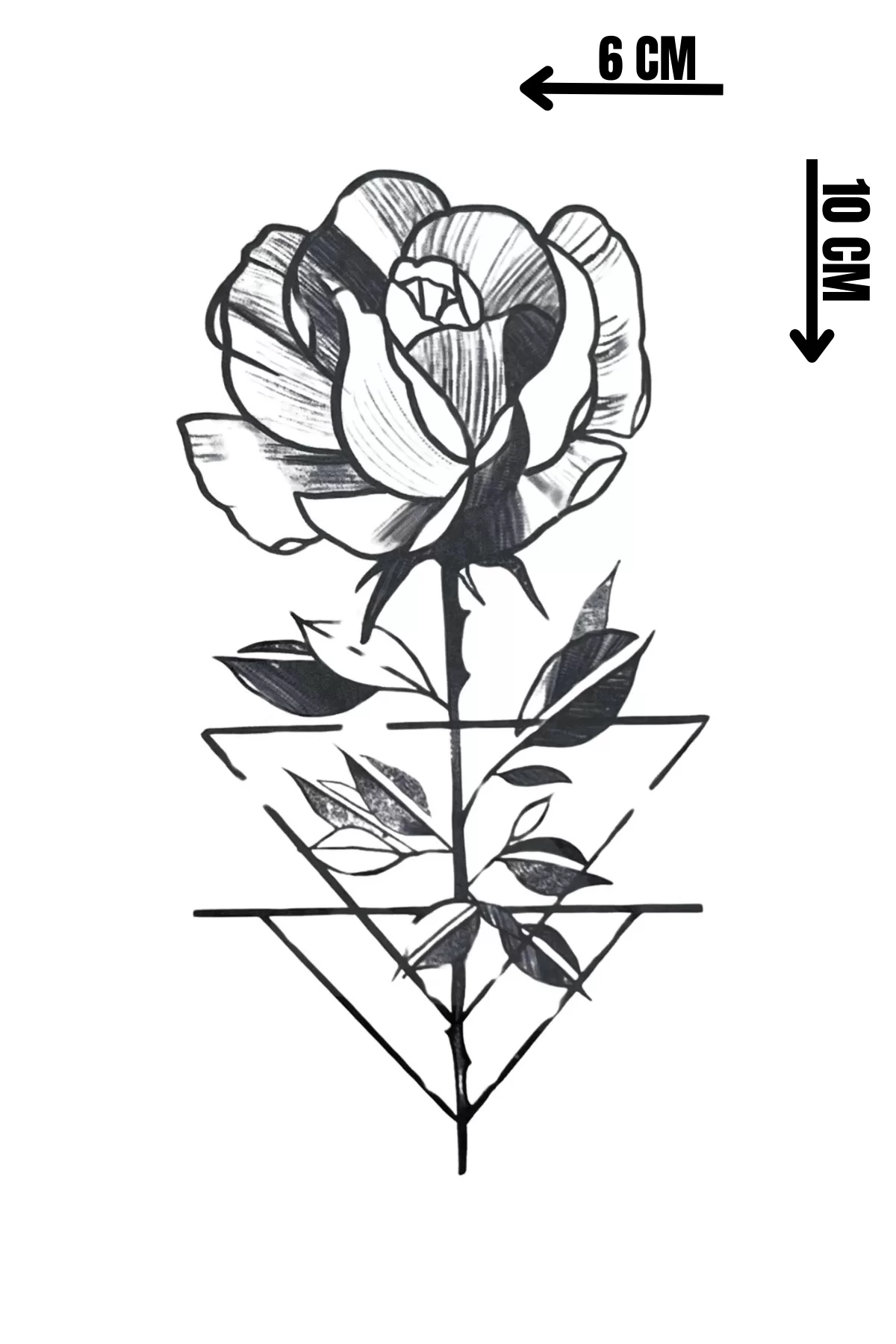 Geçici Gül Figürlü Mini Dövme Tattoo