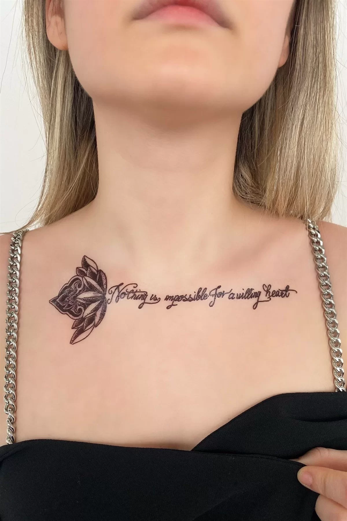 Geçici Hilal Yazılı Dövme Tattoo