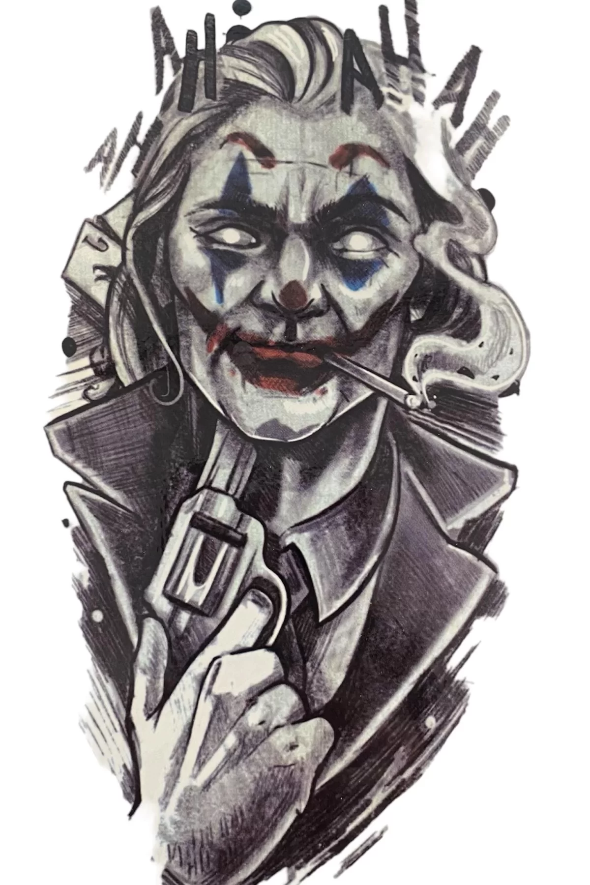 Geçici Joker Figürlü Dövme Tatto