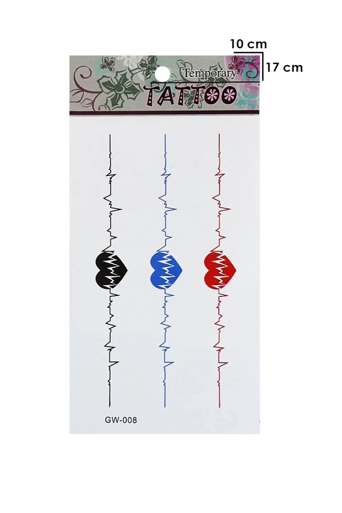 Geçici Kalp Ritim Dövme Tattoo