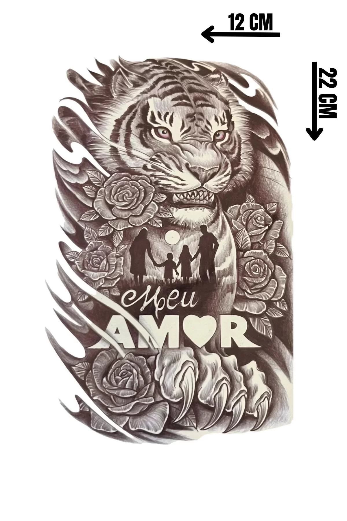 Geçici Kaplan Figürlü Dövme Tattoo