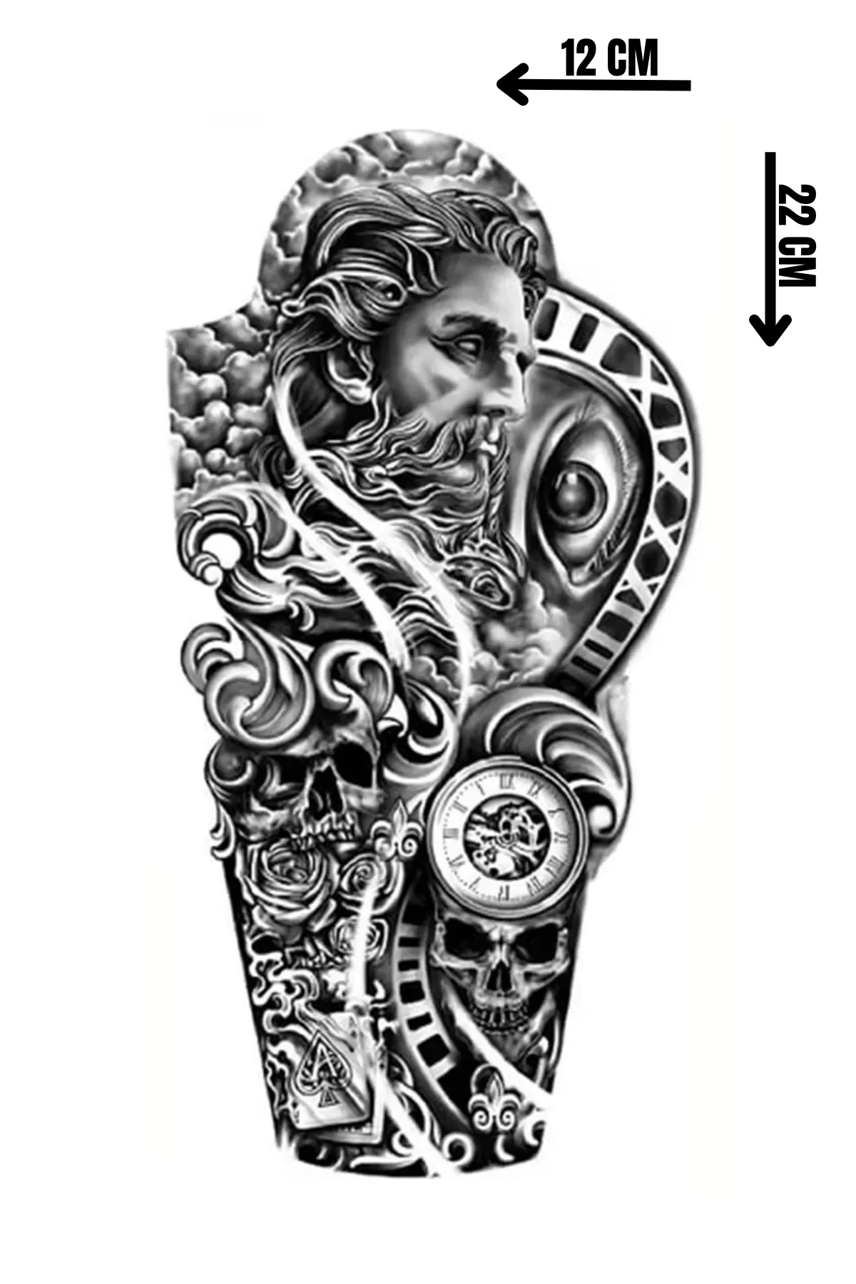 Geçici Karışık Figürlü Dövme Tattoo