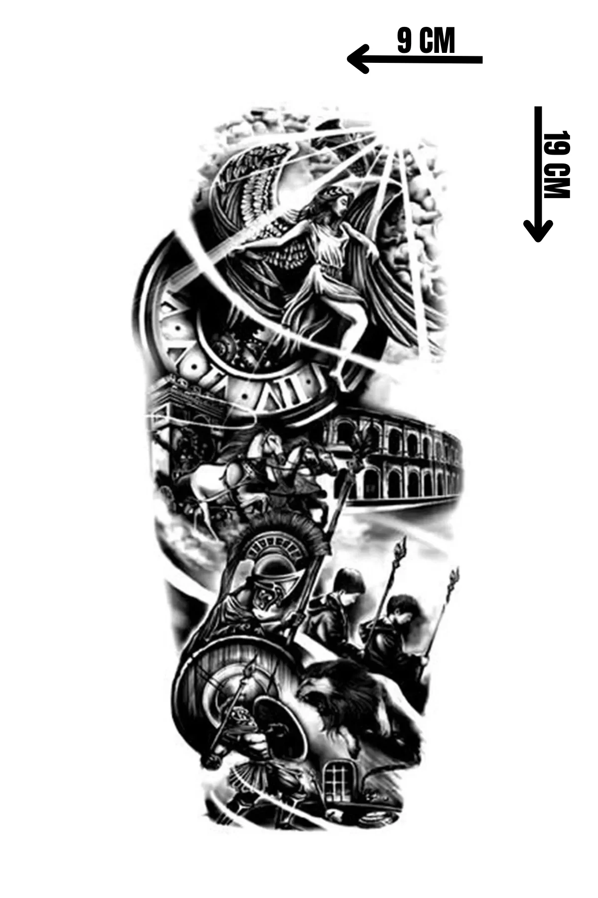 Geçici Karışık Figürlü Dövme Tattoo