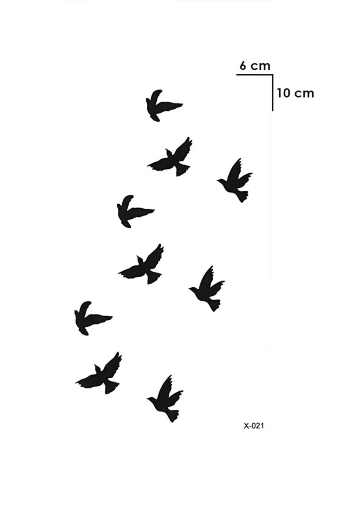 Geçici Karışık Kuş Mini Dövme Tattoo
