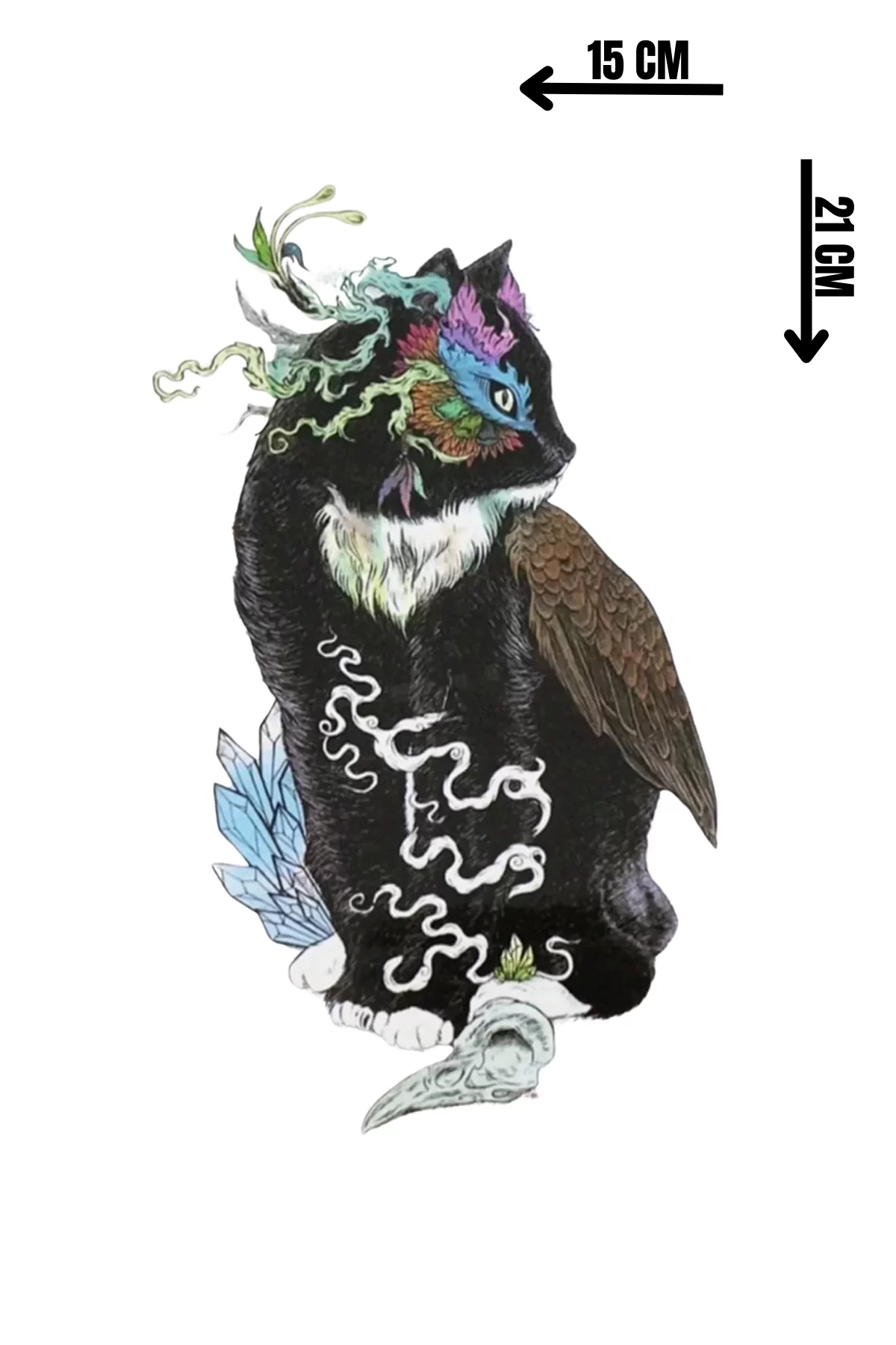 Geçici Kedi Figürlü Dövme Tattoo