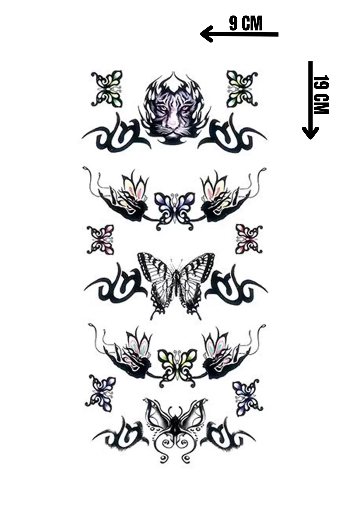 Geçici Kelebek Figürlü Dövme Tattoo