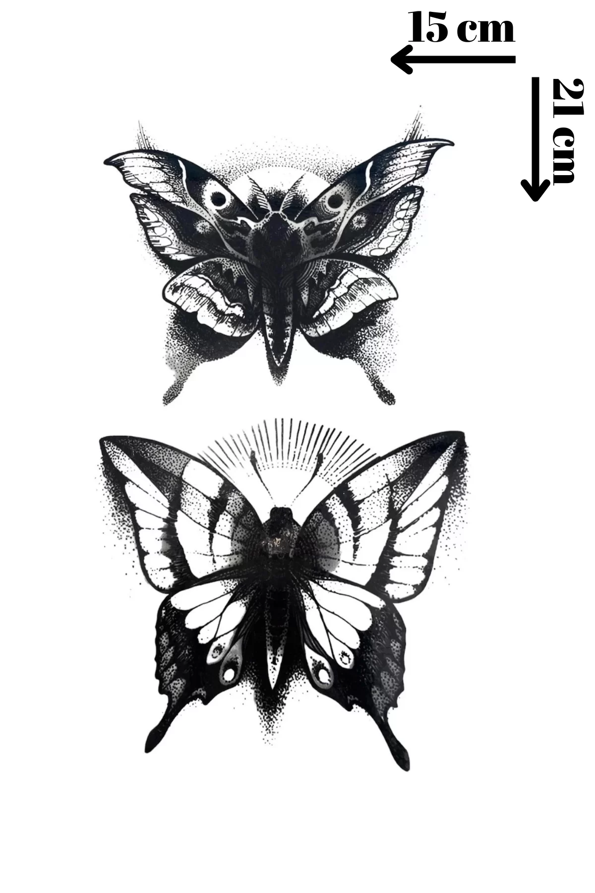 Geçici Kelebek Figürlü Dövme Tattoo