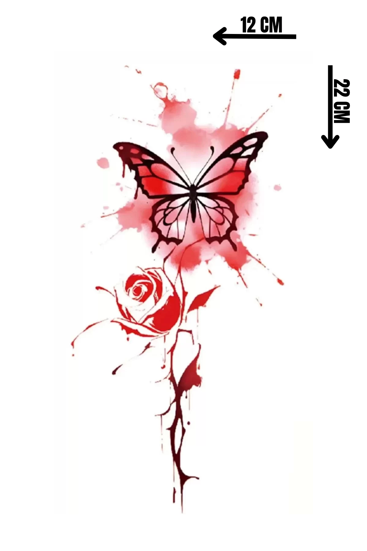 Geçici Kelebek Figürlü Dövme Tattoo