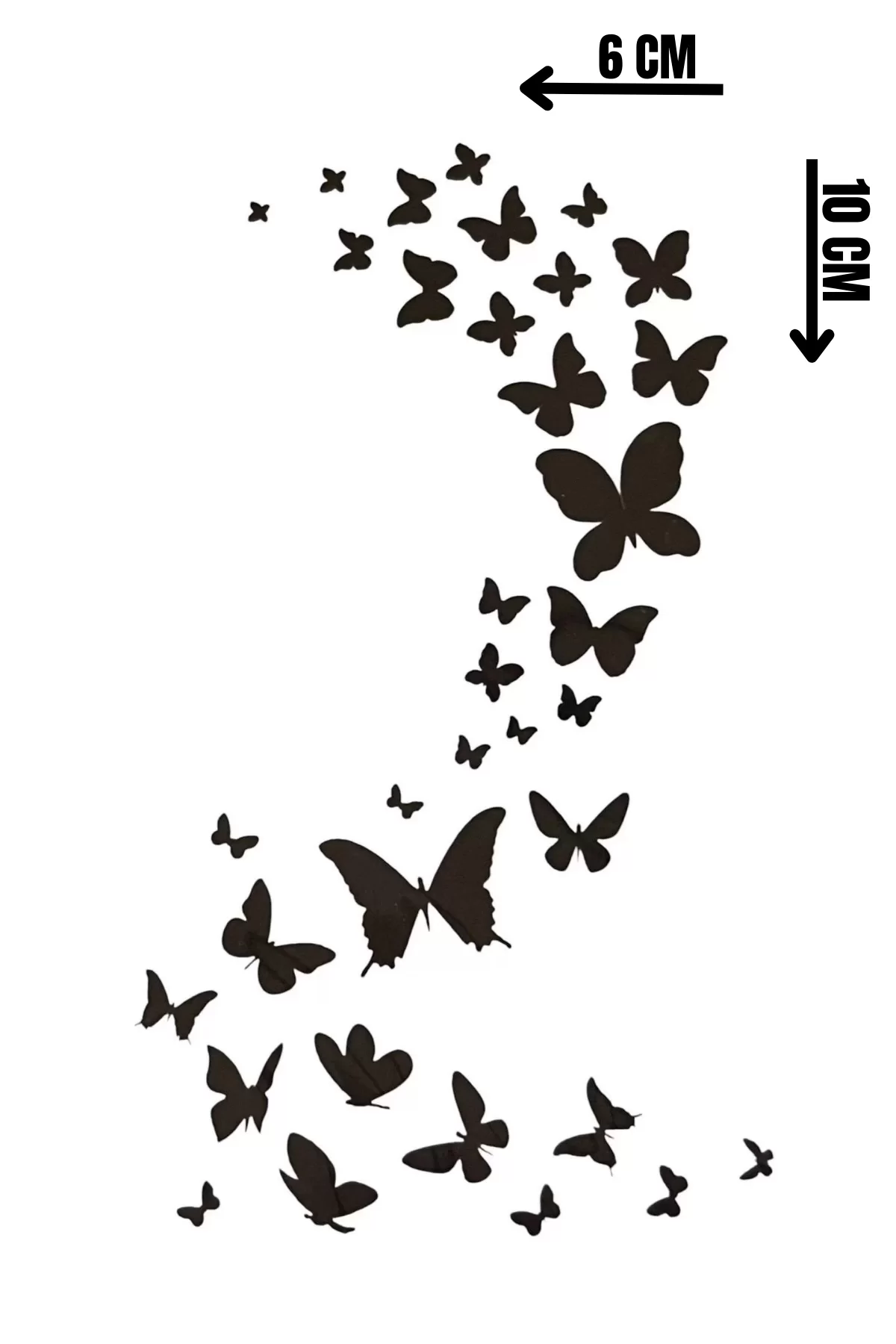 Geçici Kelebek Figürlü Mini Dövme Tattoo