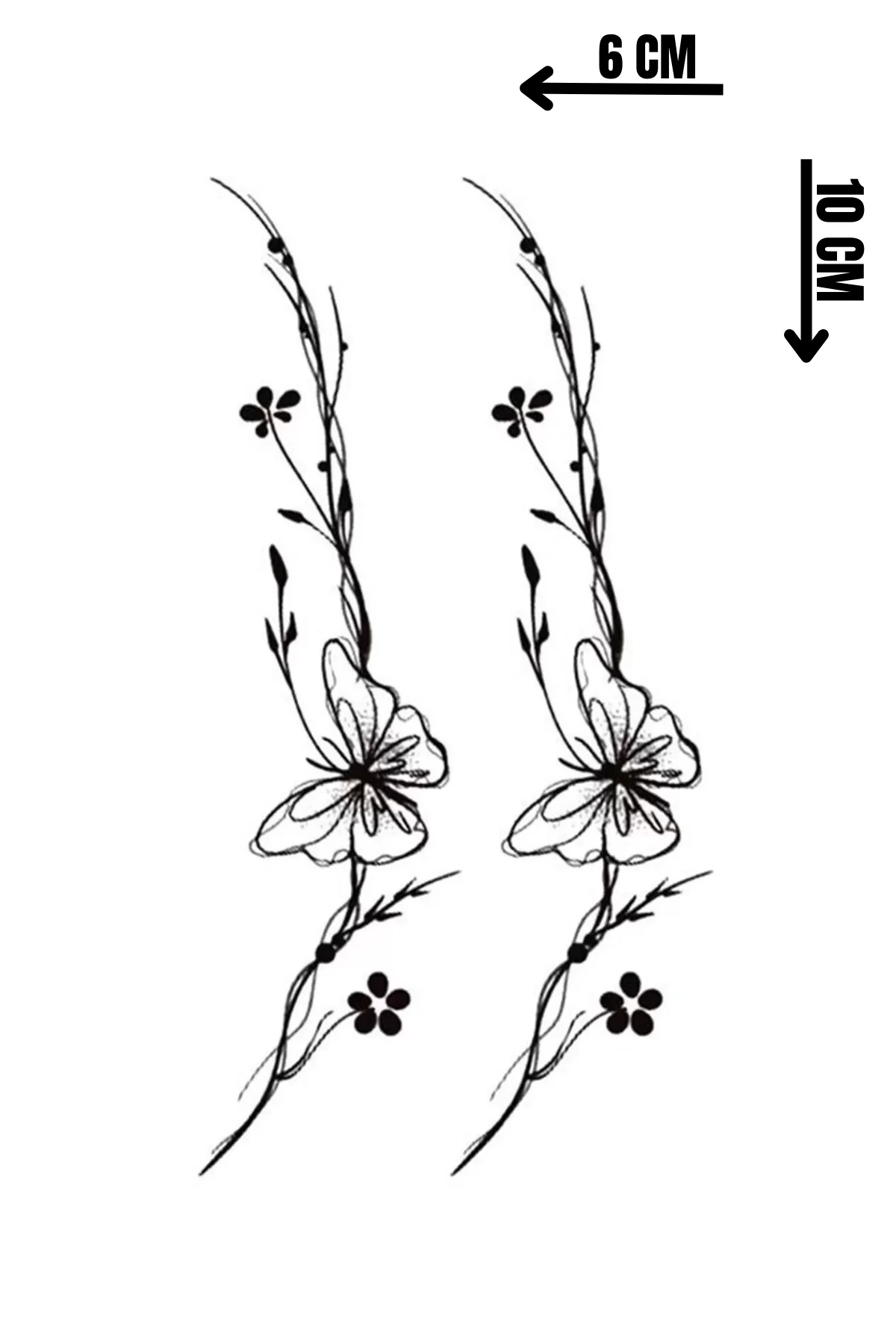 Geçici Kelebek Figürlü Mini Dövme Tattoo