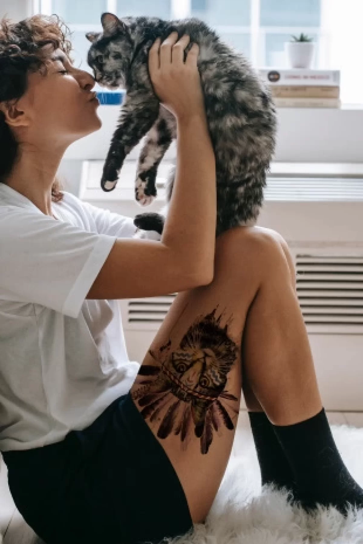 Geçici Kızılderili Kedi Dövme Tattoo