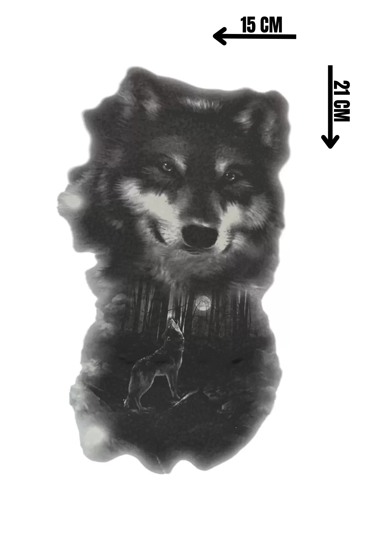 Geçici Kurt Figürlü Dövme Tattoo
