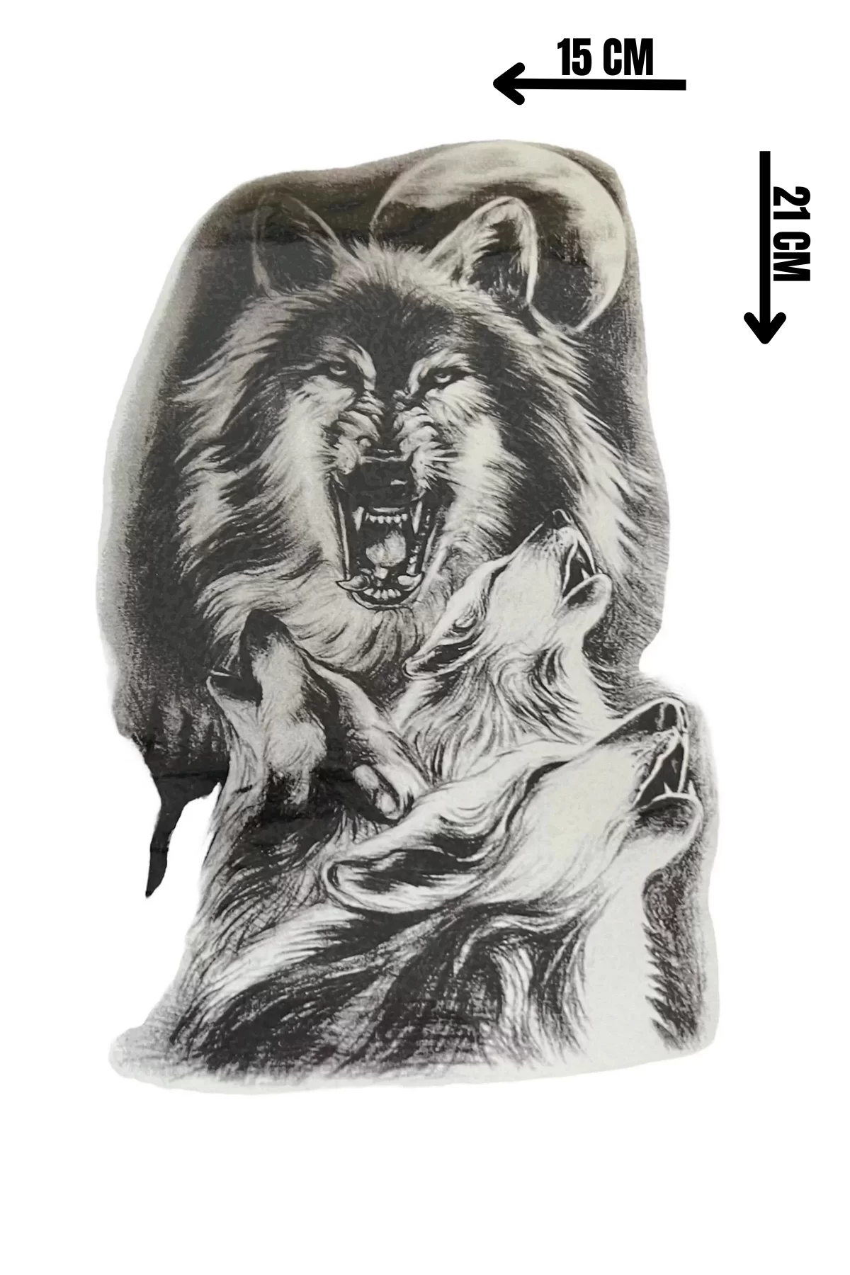 Geçici Kurt Figürlü Dövme Tattoo