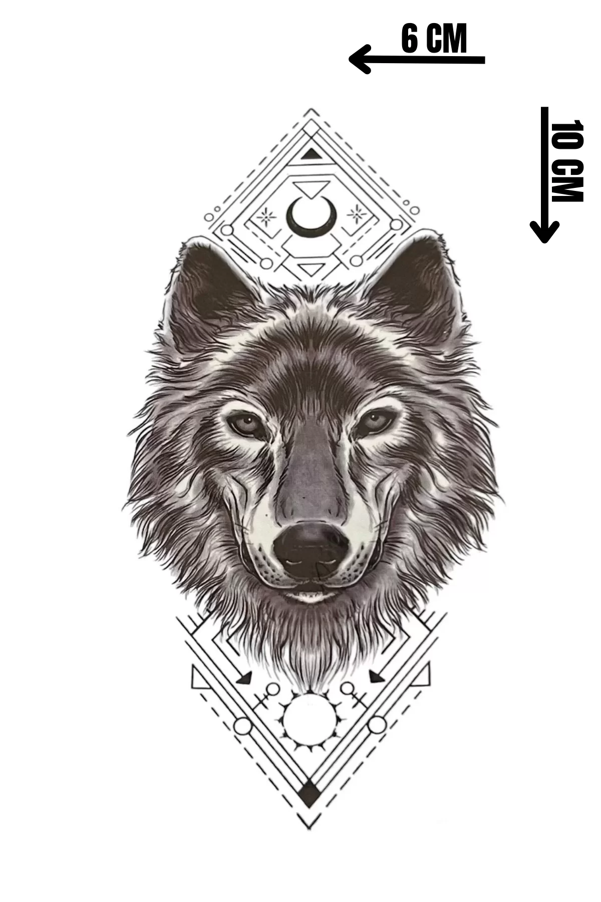 Geçici Kurt Figürlü Mini Dövme Tattoo