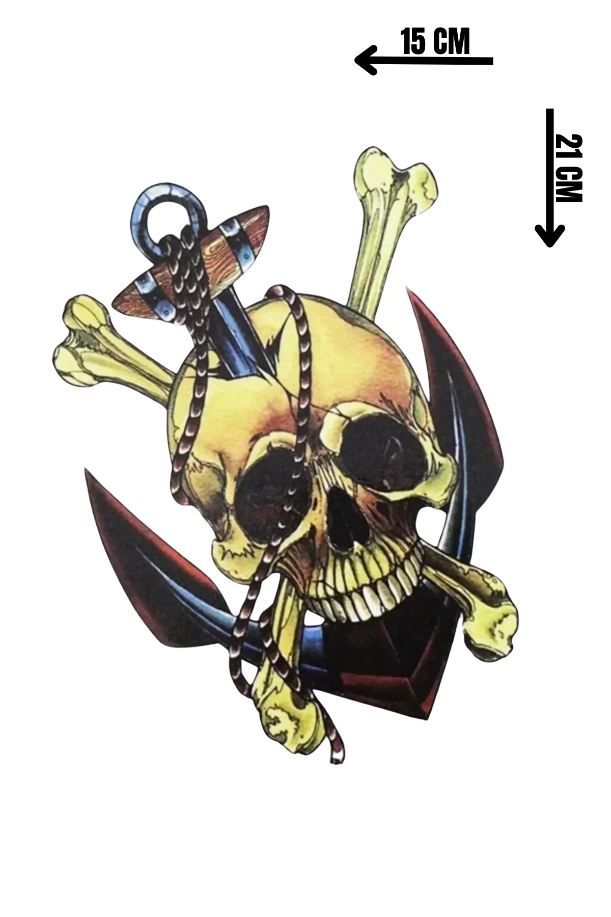 Geçici Kurukafa Figürlü Dövme Tattoo