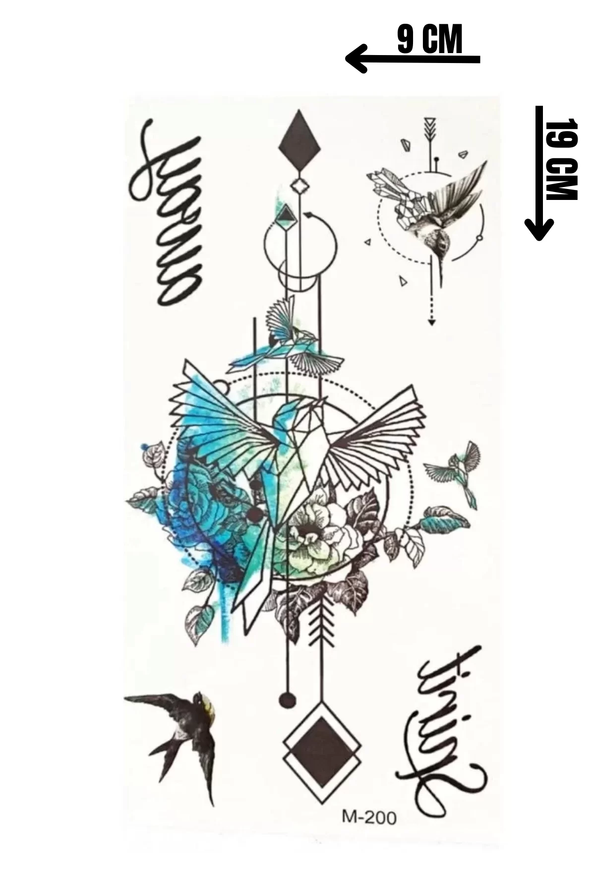 Geçici Kuş Figürlü Dövme Tattoo