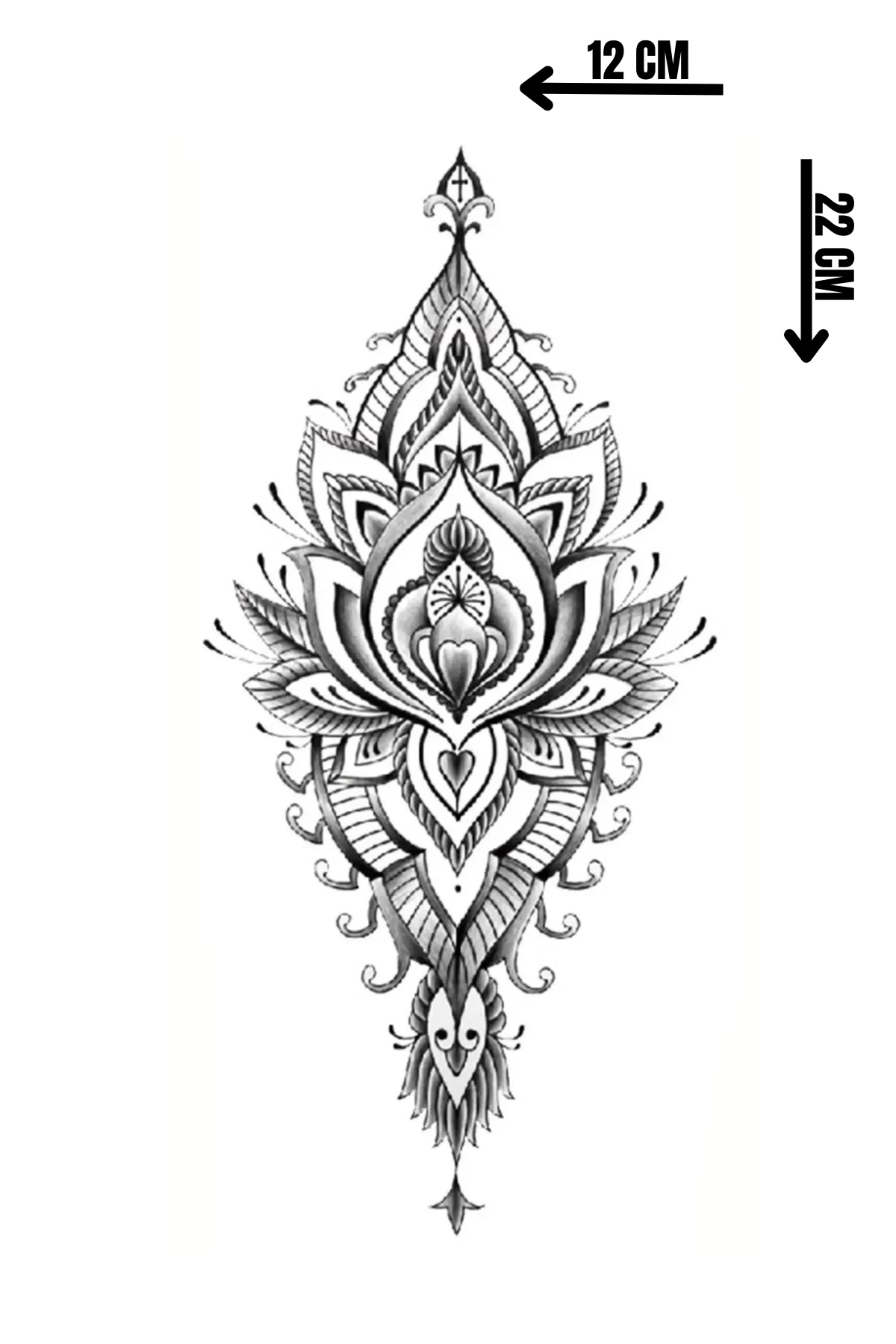Geçici Lotus Figürlü Dövme Tattoo