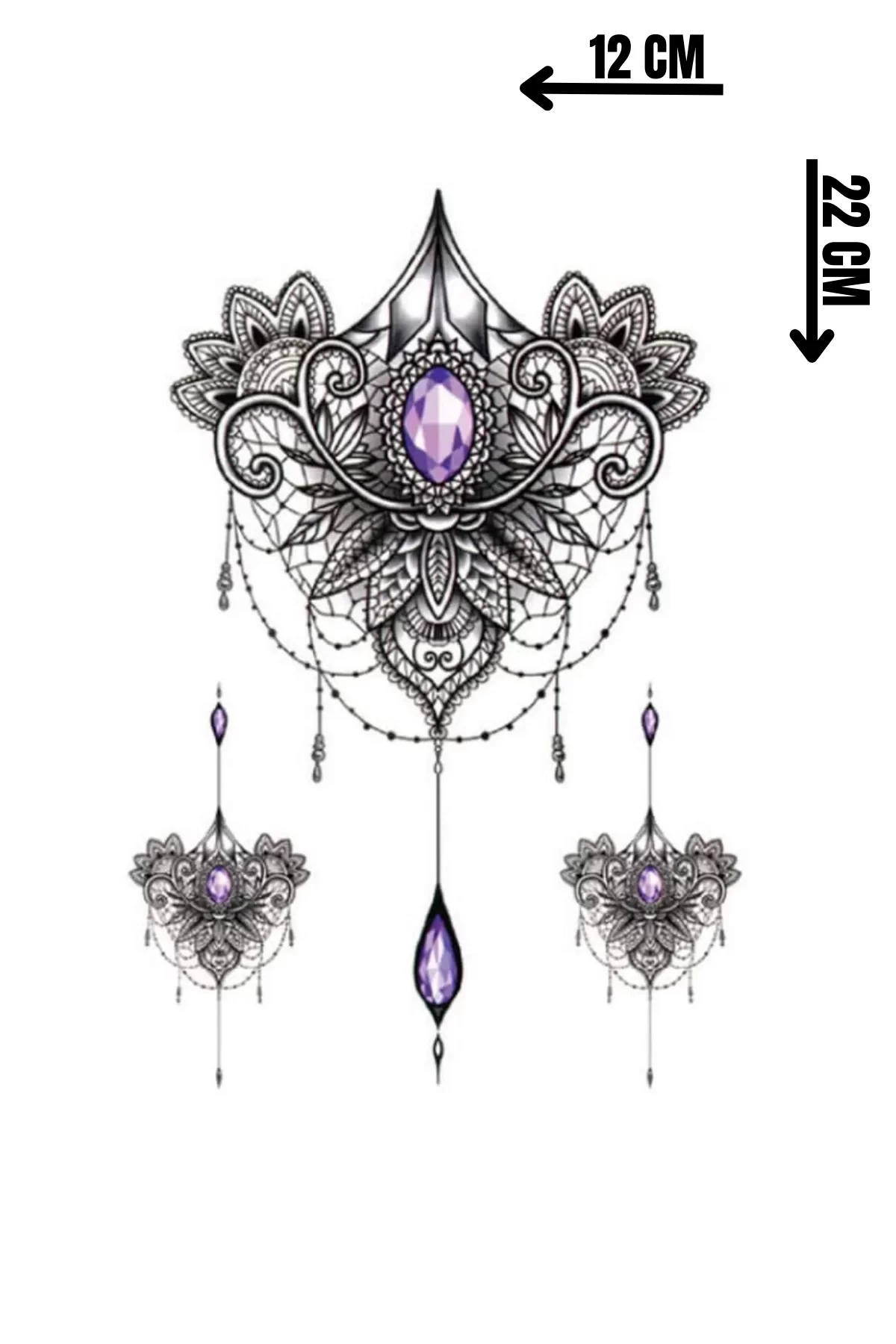 Geçici Lotus Figürlü Dövme Tattoo