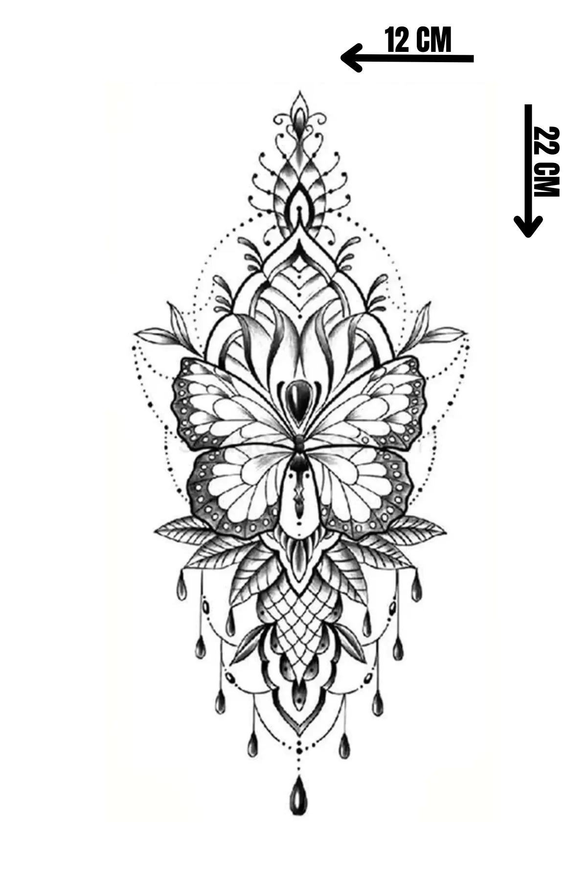 Geçici Lotus Figürlü Dövme Tattoo