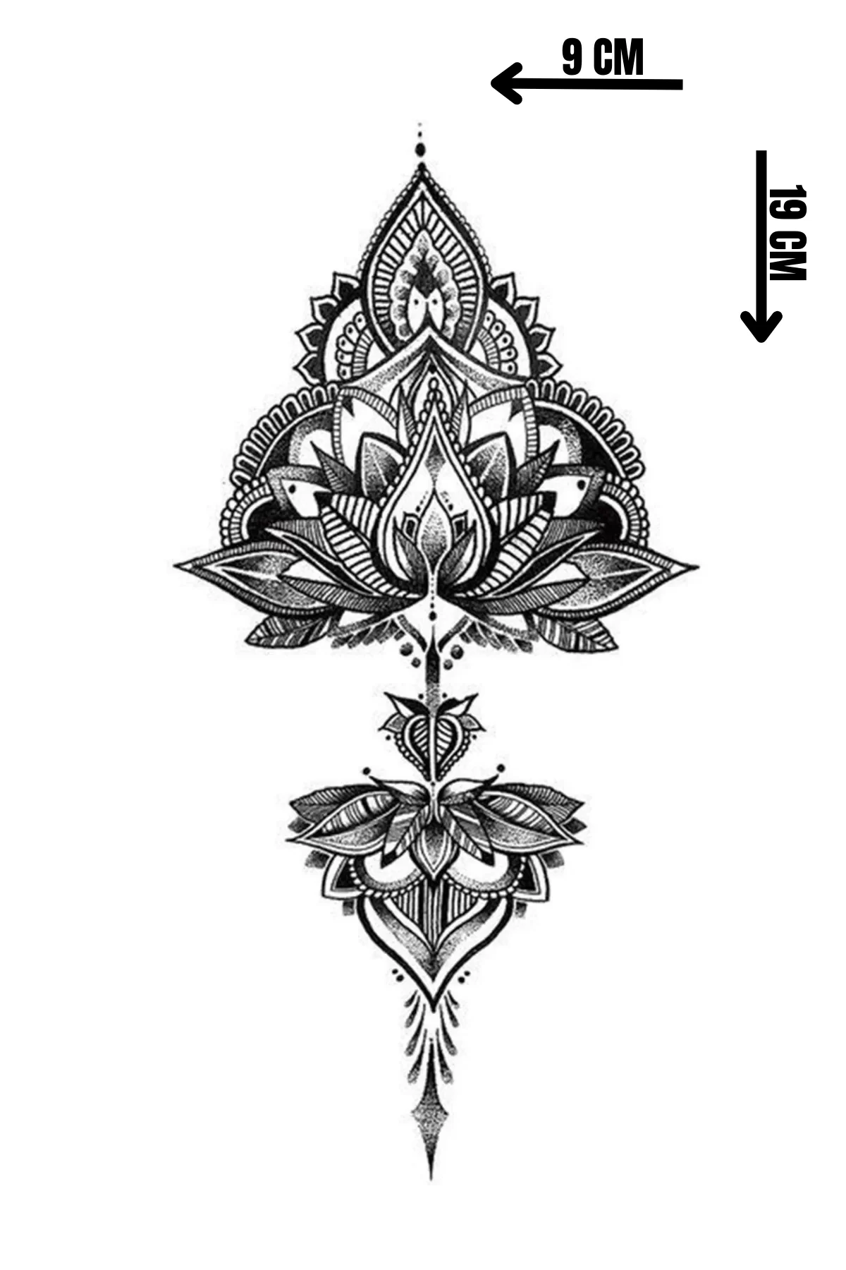 Geçici Lotus Figürlü Dövme Tattoo