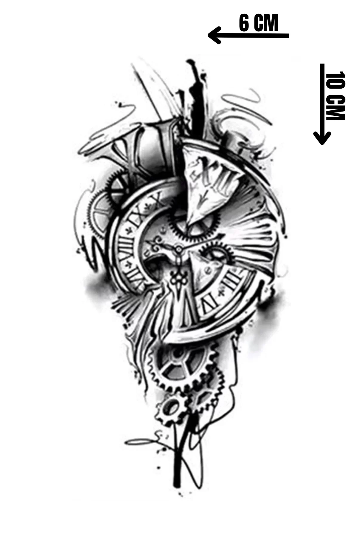 Geçici Pusula Figürlü Mini Dövme Tattoo