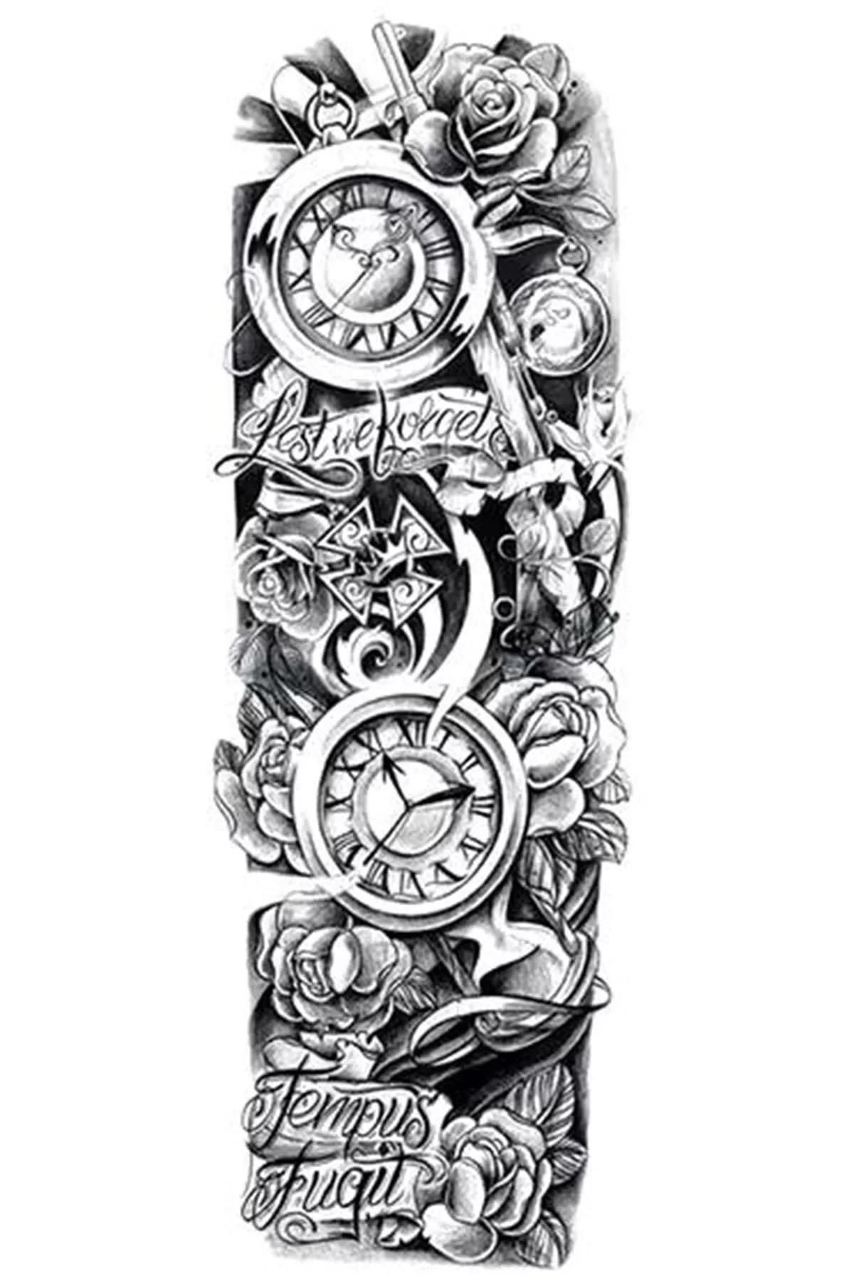 Geçici Saat Figürlü Dövme Tattoo