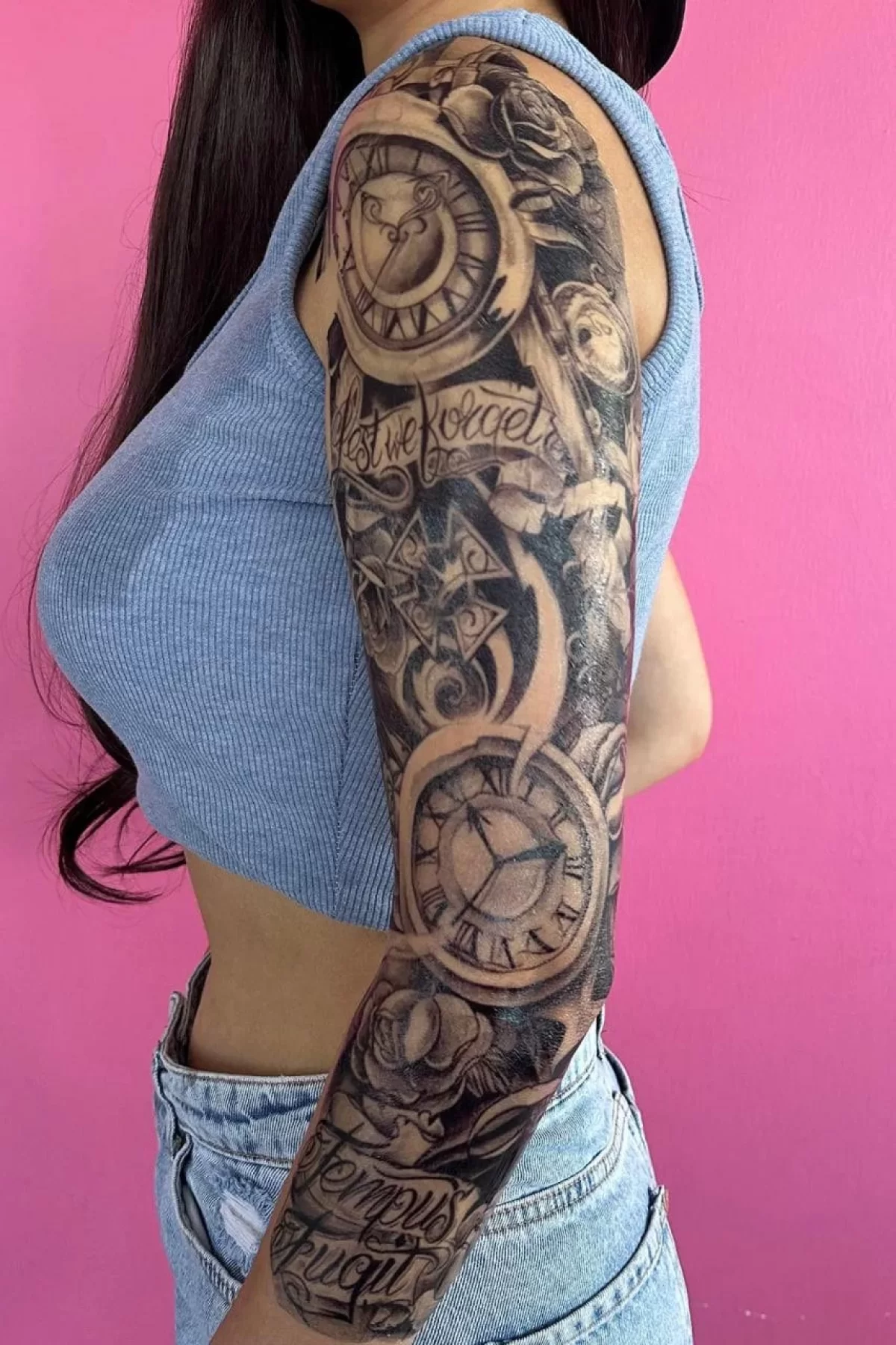 Geçici Saat Figürlü Dövme Tattoo