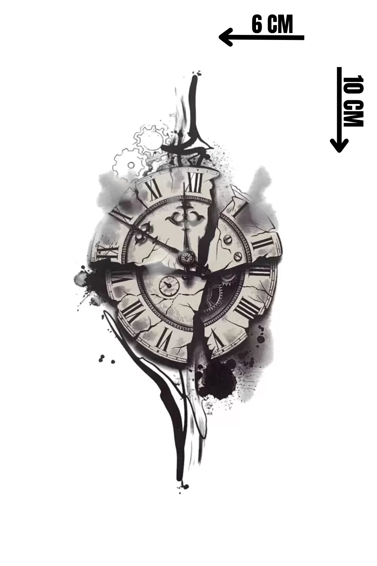 Geçici Saat Figürlü Mini Dövme Tattoo