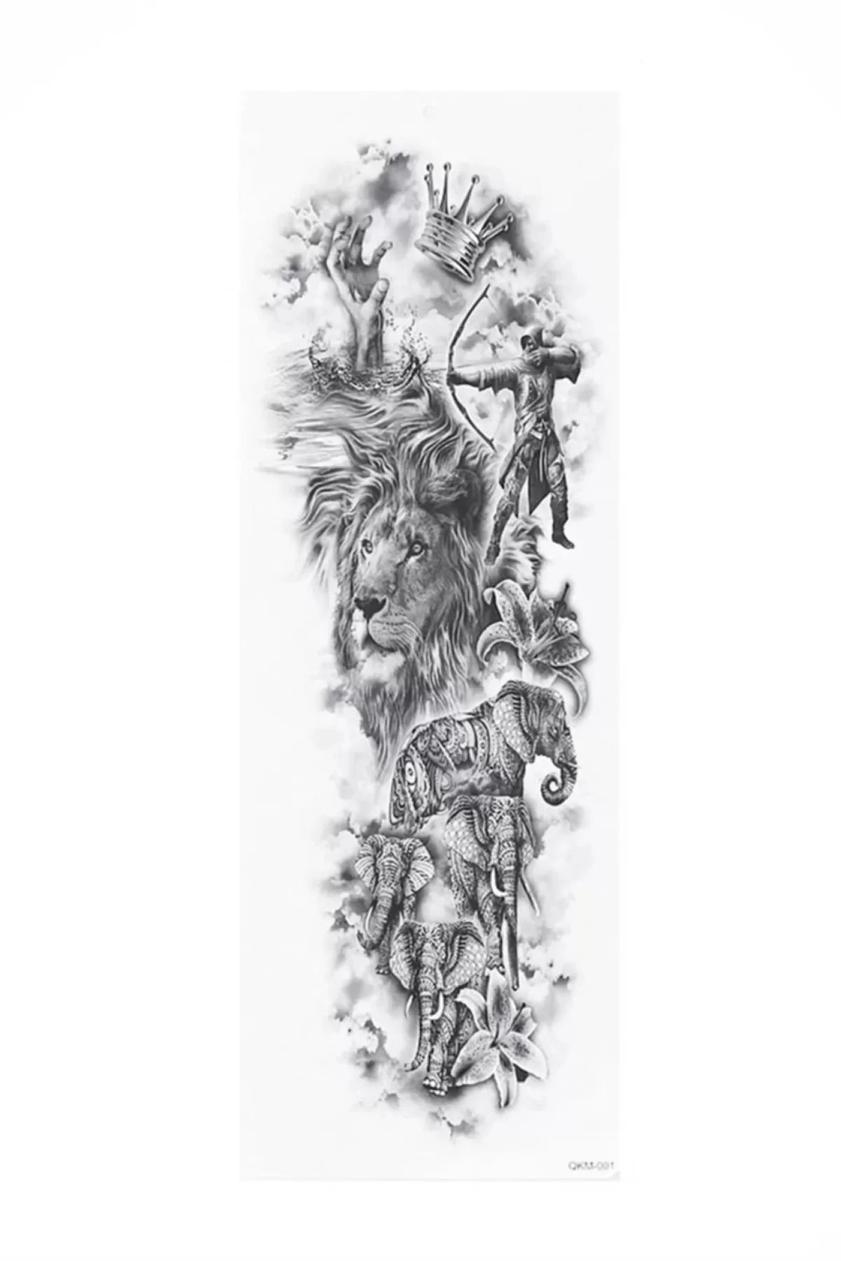 Geçici Savaşçı Ve Aslan Kol Dövme Tattoo