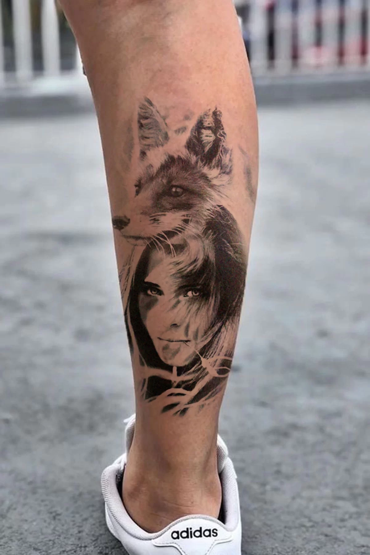 Geçici Tilki Ve Kadın Dövme Tattoo