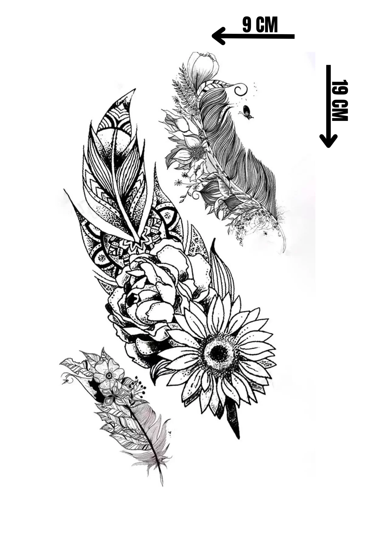 Geçici Tüy Figürlü Dövme Tattoo