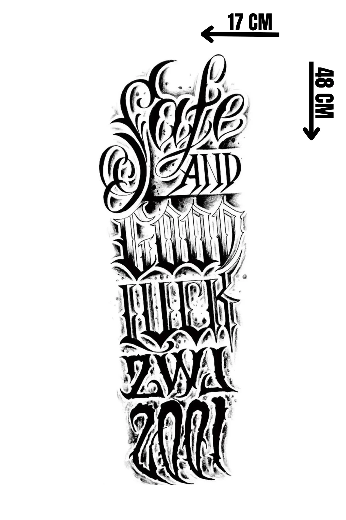 Geçici Yazı Detaylı Dövme Tattoo