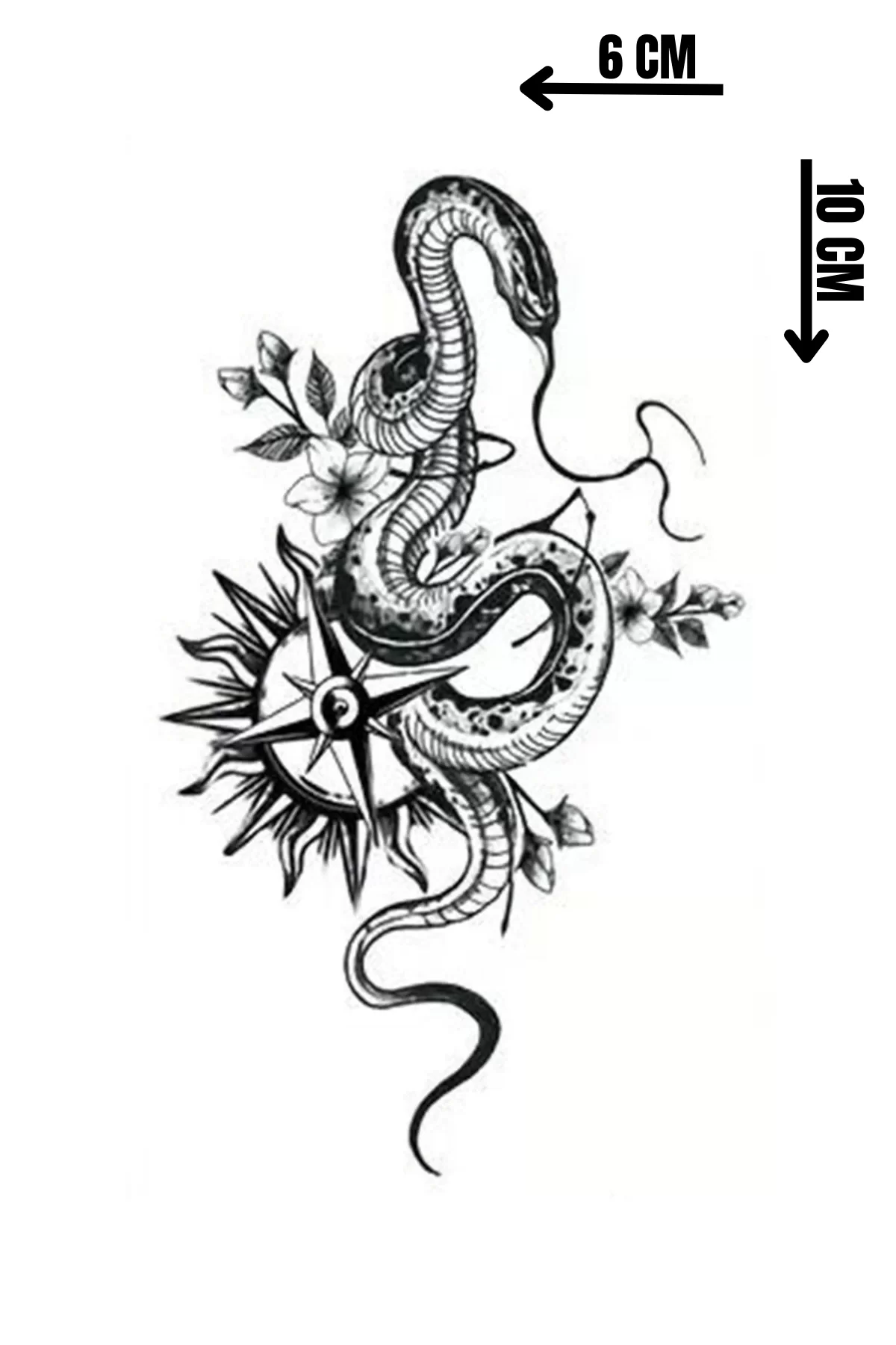 Geçici Yılan Figürlü Mini Dövme Tattoo