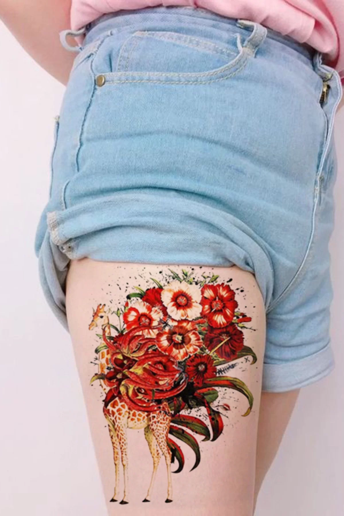 Geçici Zürafa Dövme Tattoo