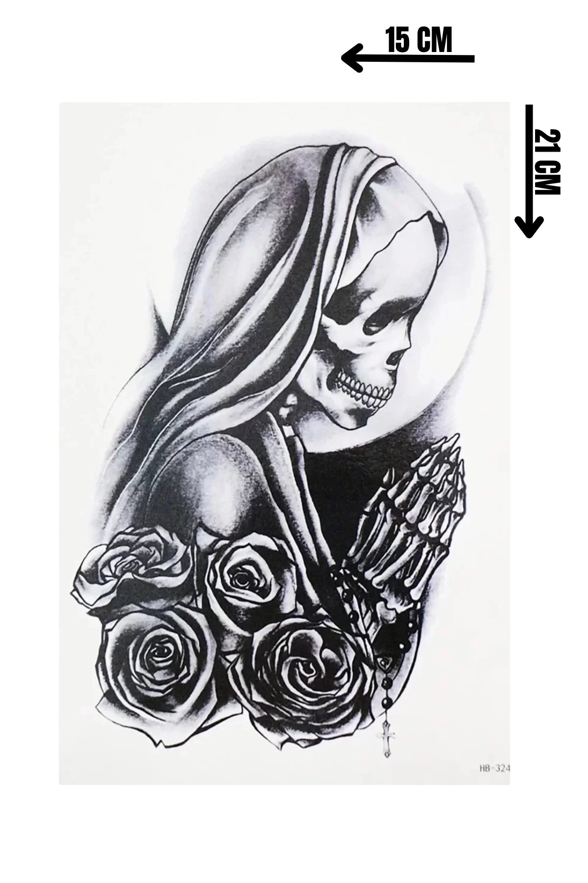Gerçekçi Geçici Kurukafa Dövme Tattoo