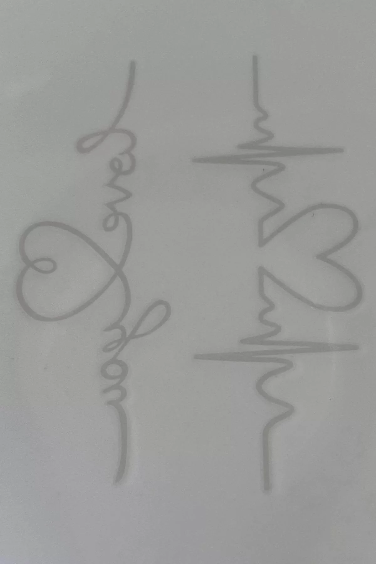 Kalp Figürlü 12 Saat Sonra Kararan Geçici Dövme Tattoo
