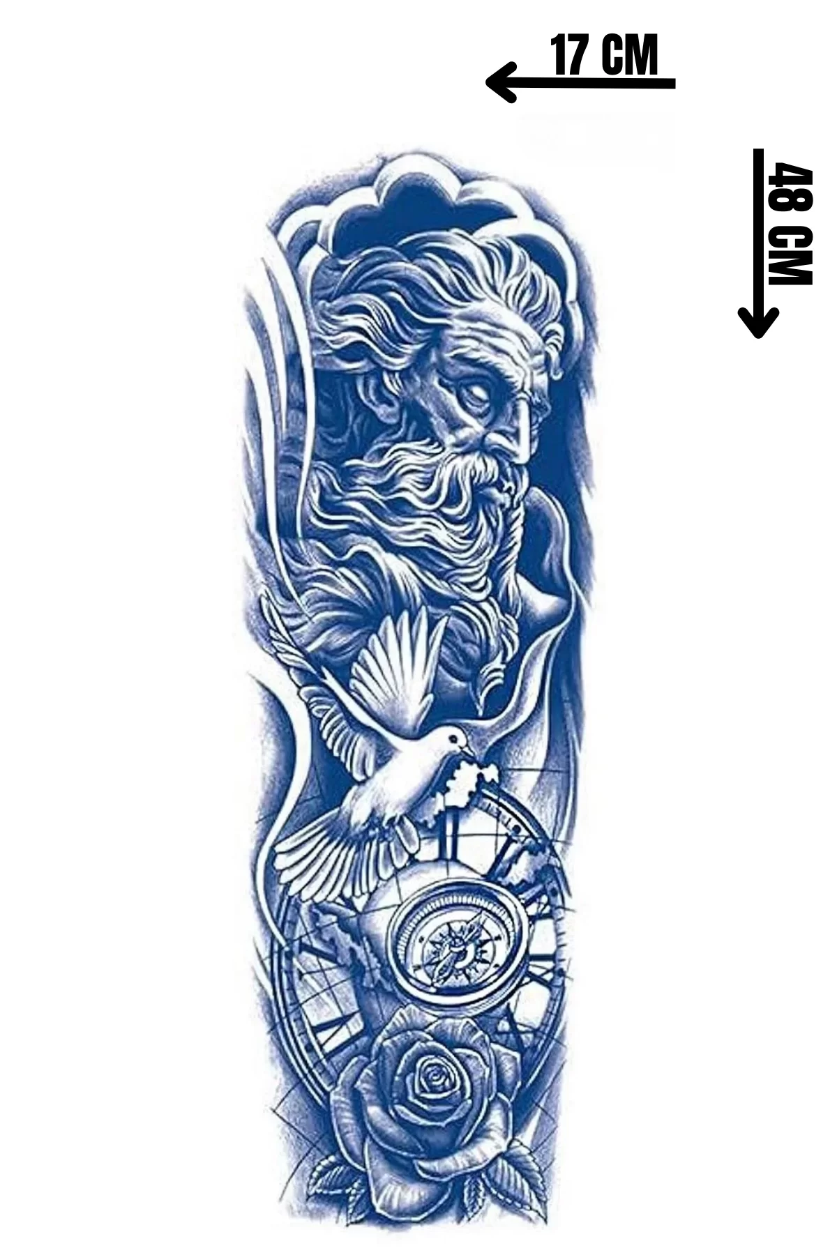 Karışık Figürlü 12 Saat Sonra Kararan Geçici Kol Dövme Tattoo