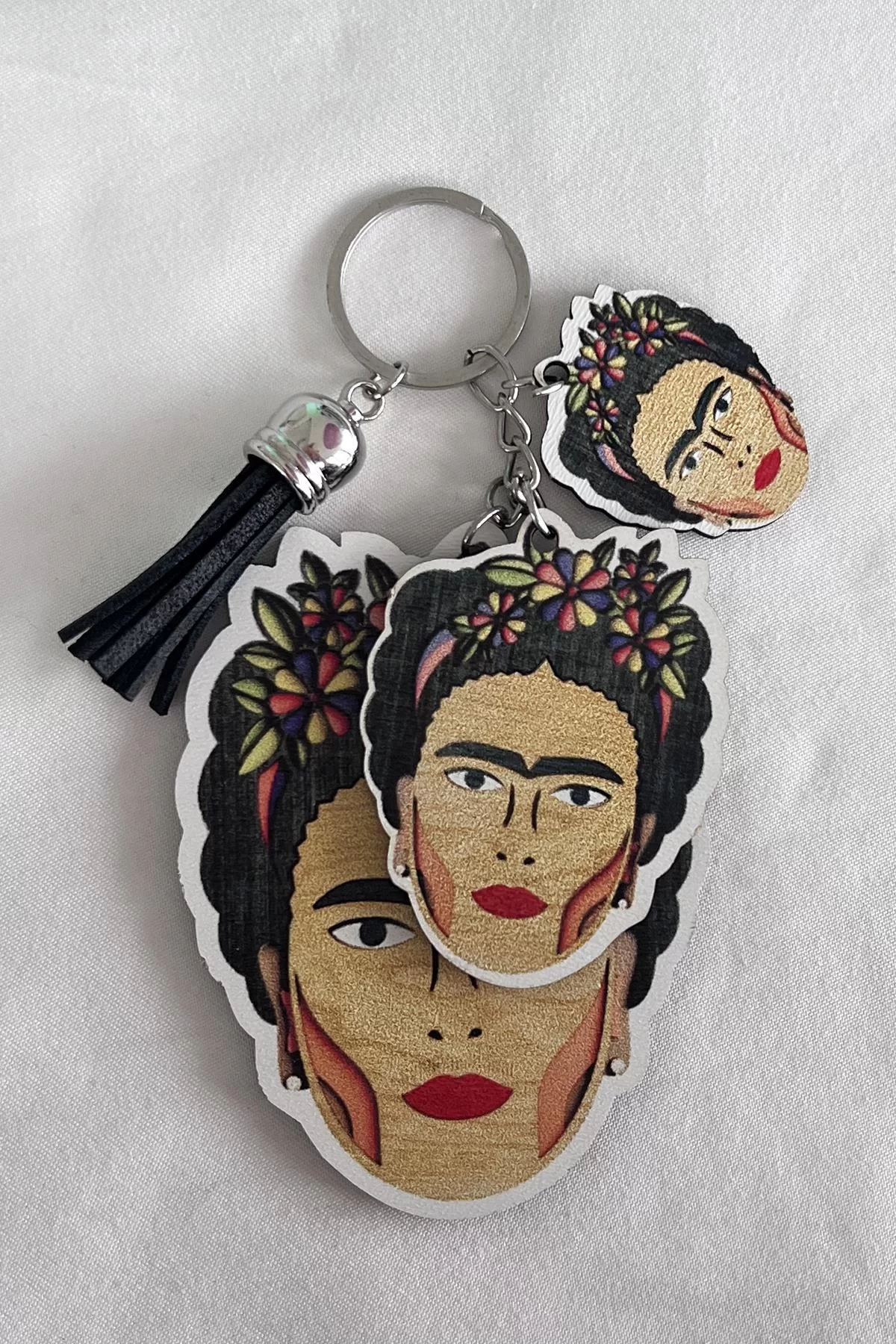 Karışık Renkli Frida Kahlo Figürlü Anahtarlık