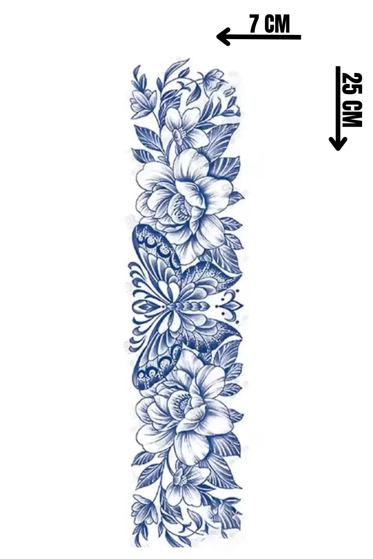 Kelebek Figürlü 12 Saat Sonra Kararan Geçici Dövme Tattoo