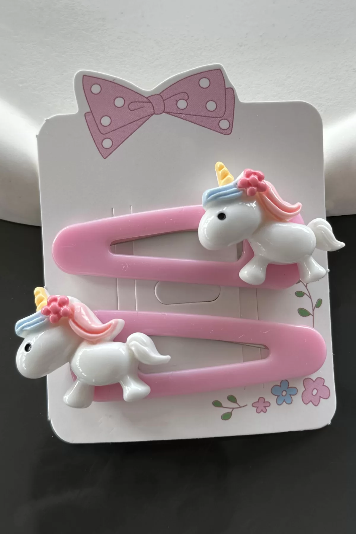 Pembe Renk 2li Unicorn Detaylı Yan Toka