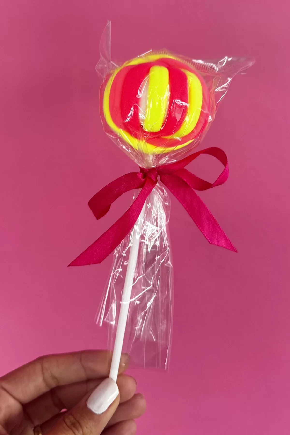 Pembe Ve Sarı Renk Lolipop Figürlü Lastik Toka Set