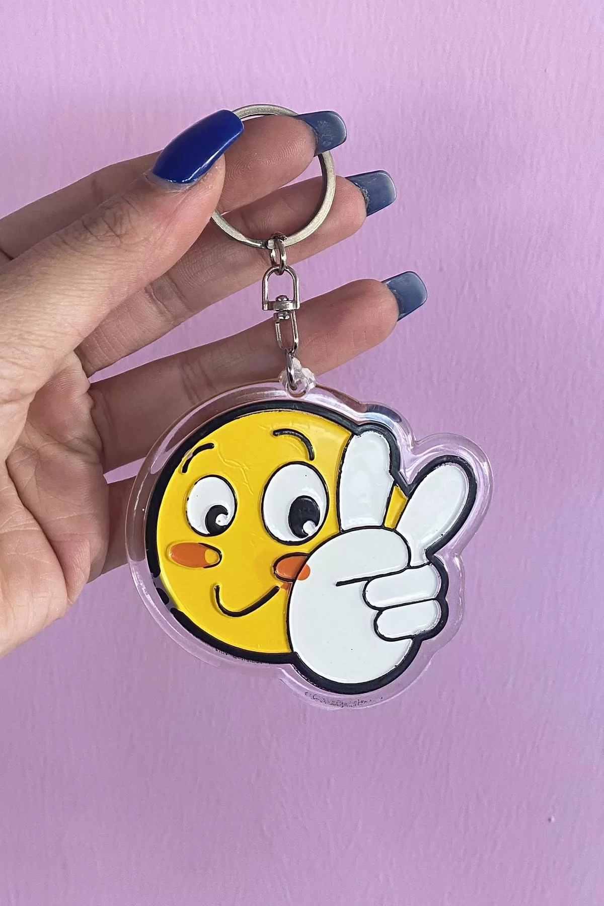 Sarı Renk Emoji Figürlü Anahtarlık